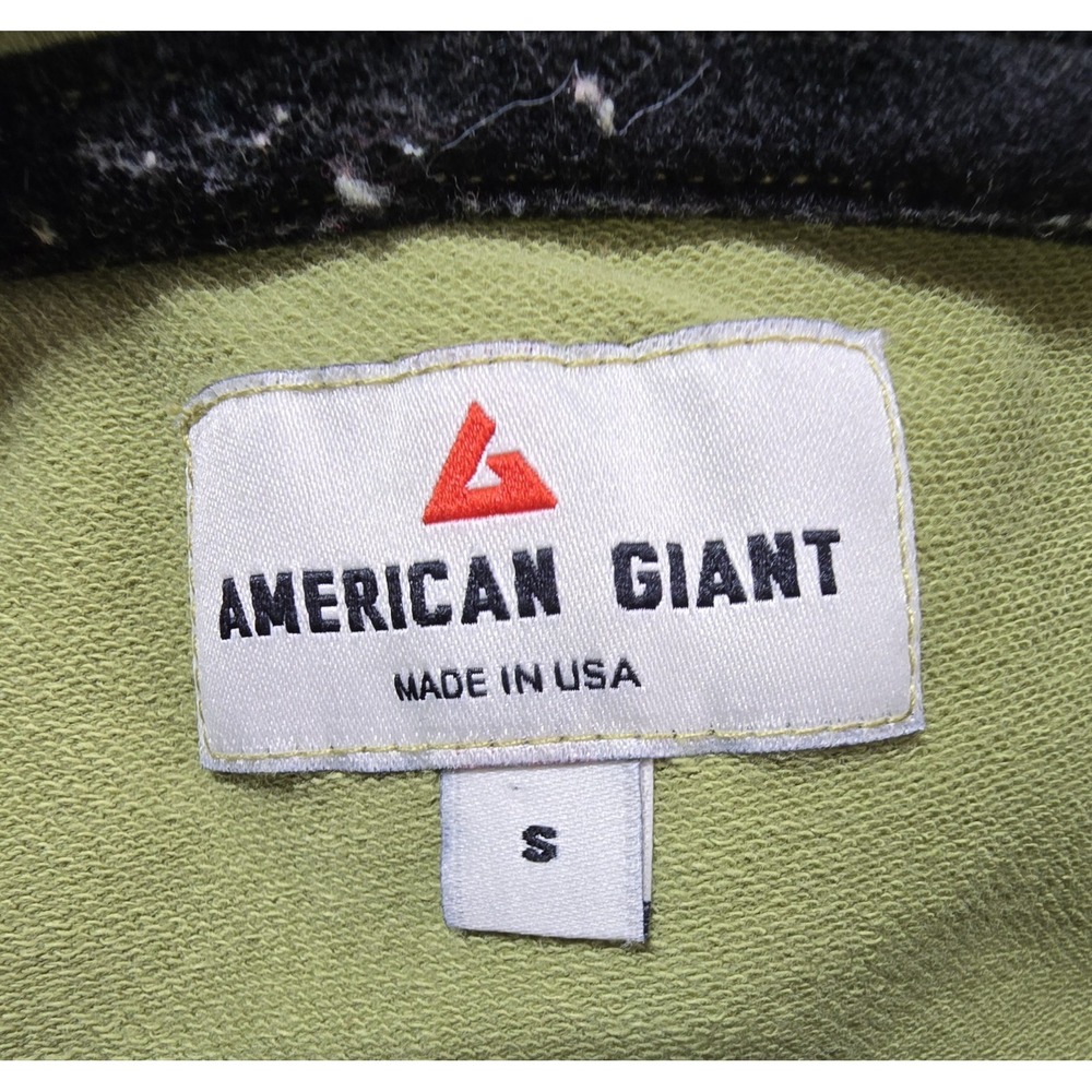 American Giant Womens Hoodie Dress Funnel Neck Pullover Sweatshirt Olive Green S - Picture 9 of 10